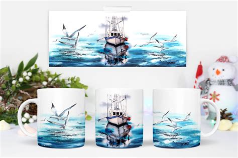Set Sail With Flavor Boat Design Coffee Mugs — Jd Printz