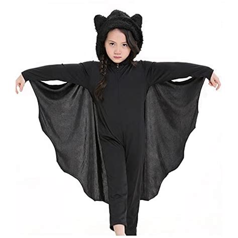 Fantasia infantil de morcego vampiro preto macacão de cosplay de