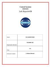 Csl Docx Control Systems Eee Lab Report Name Gul Qadar Shah