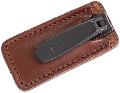 Concord Executive Nail Clipper, Tan Italian Leather Case - KnifeCenter - 1050201