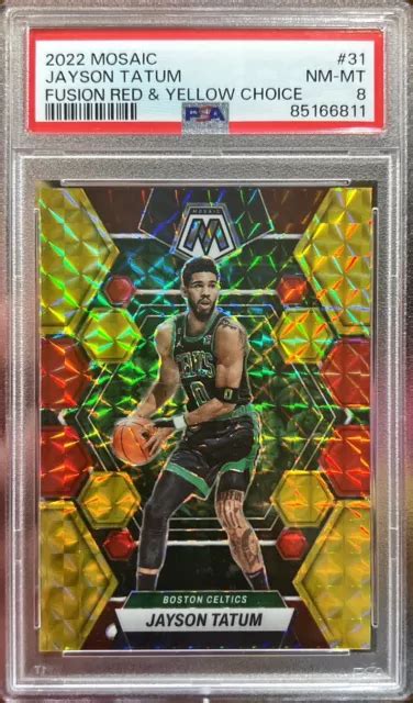 Mosaic Jayson Tatum Fusion Red Yellow Choice Prizm