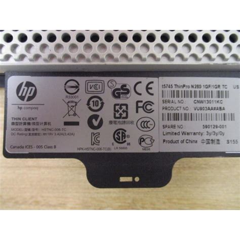 Hewlett-Packard HSTNC-006-TC Thin Client HSTNC006TC - Used - Mara ...