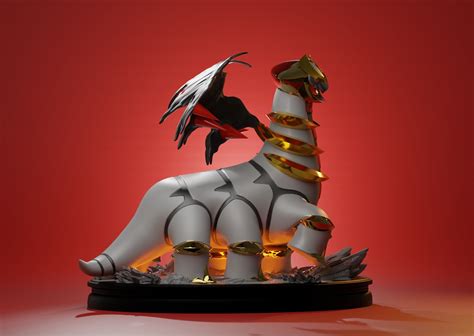 Giratina 3d Printable Pokemon As A Whole And With Cuts 3d Model 3d