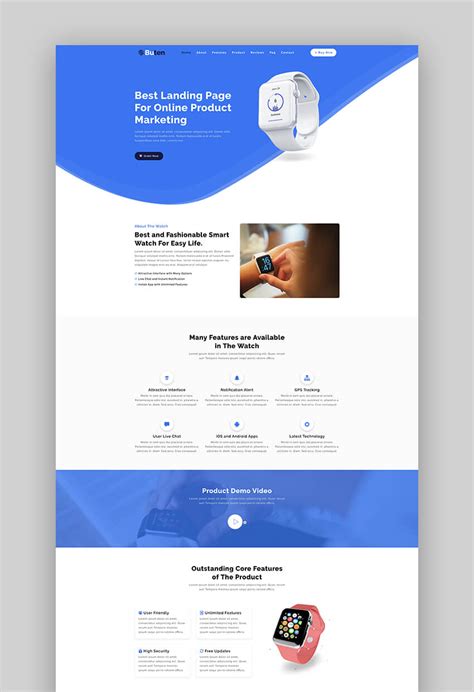 Product Landing Page Template