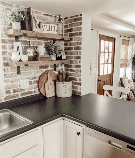 Rustic Brick Kitchen Backsplash Things In The Kitchen