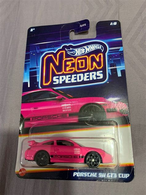 Hot Wheels Neon Speeders Porsche Gt Cup Hotwheels Hobbies Toys Toys Games On Carousell