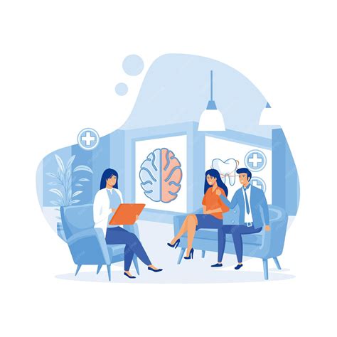 Premium Vector | Married young couple at psychologist's appointment