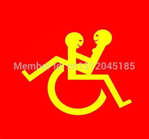 Wheelchair Sex Wheel Chair Handicapped Graphic Vinyl Decal Car Window Truck Suv Bumper Door