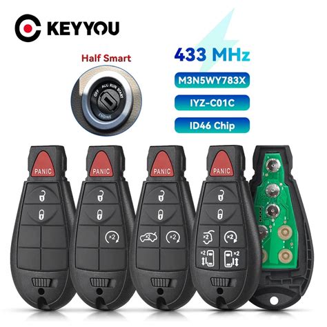 KEYYOU Mando A Distancia Para Coche 5 Botones Para Dodge Grand Caravan