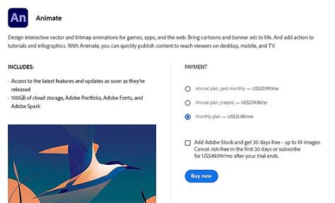 Adobe Animate Pricing: Cost and Pricing plans