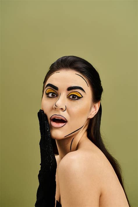 A Striking Brunette Woman Adorned In Stock Photo Image Of Portrait Fashion