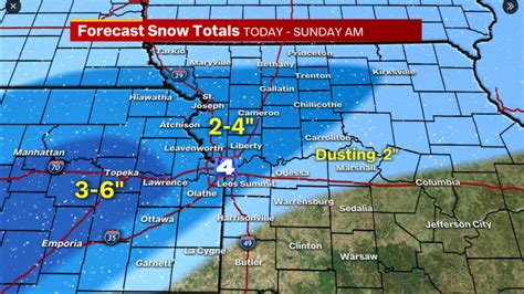 Kansas City Weather: Snow road conditions in Kansas, Missouri