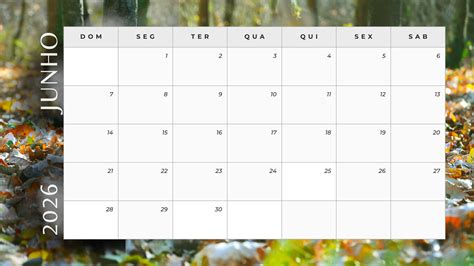 Calendário Do Mês De Junho - Modelos de calendários para junho