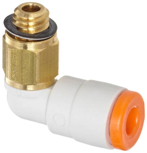 SMC KQ2L01 M5A PBT Brass Push To Connect Tube Fitting 90 Degree