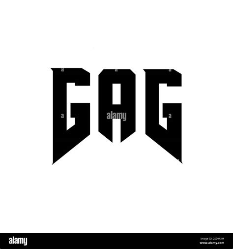 gag letter logo design  technology company gag logo design black