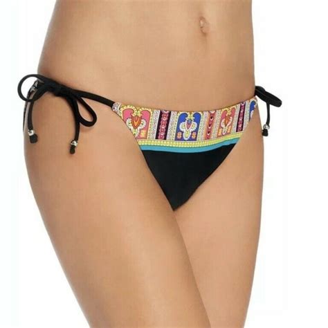 Trina Turk Swim Trina Turk Black Nepal Tie Side Bikini Bottoms Poshmark