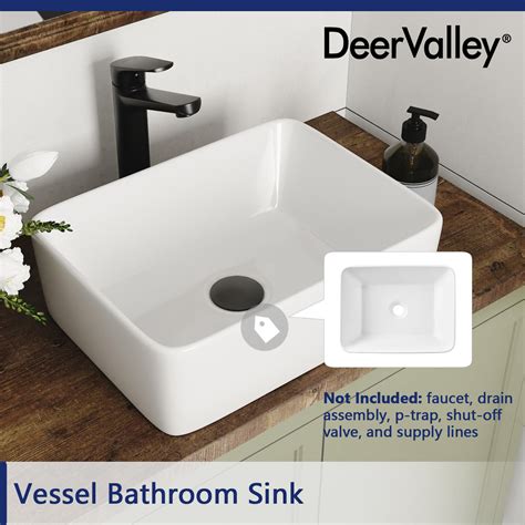 Deervalley Dv 1v0048 Liberty 12 White Ceramic Rectangular Vessel