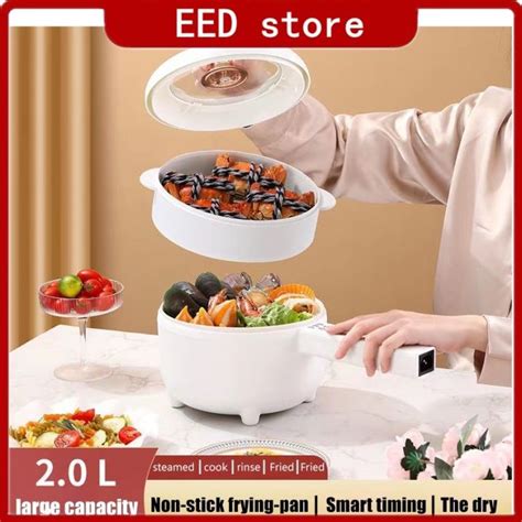 Electric Multi Cooker Hot Pot Multi Purpose Electric Pot Home Non Stick Round Skillet L