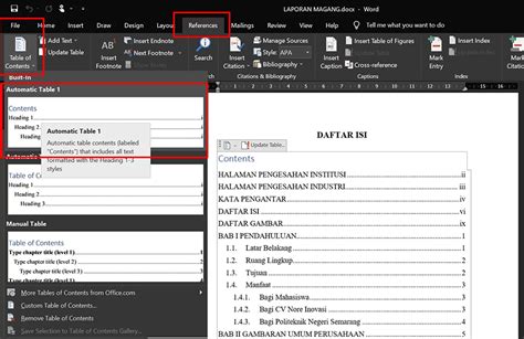 Buat Daftar Isi Otomatis Di Word Hanya 5 Menit