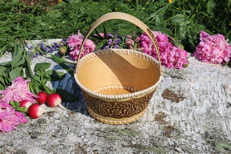 Корзинка из бересты "Ассоль" купить в интернет-магазине Ярмарка ...