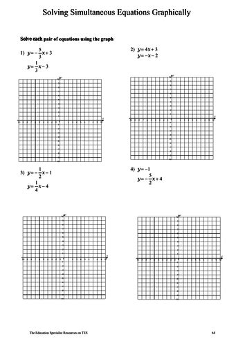 Gcse Maths Revision Solving Simultaneous Equations Graphically