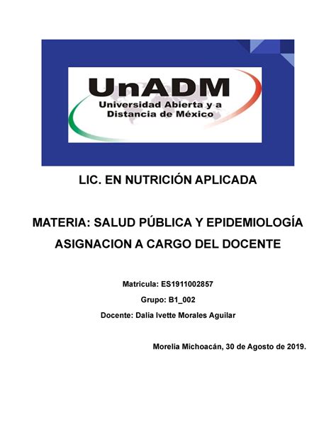 NSPE U3 ACD Asignación del docente en línea LIC EN NUTRICIÓN