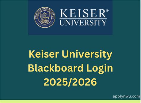 Keiser University Blackboard Login 2025/2026 - TVET Colleges
