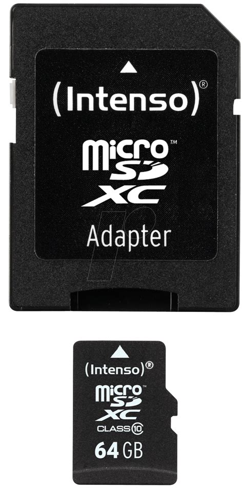 INTENSO 3413490: Micro SDXC card, 64 GB, Intenso Class 10 at reichelt ...