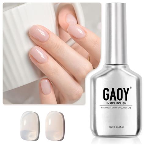 Amazon GAOY Jelly Nude Gel Nail Polish 16ml Sheer Neutral Translucent Soak Off Gel Polish