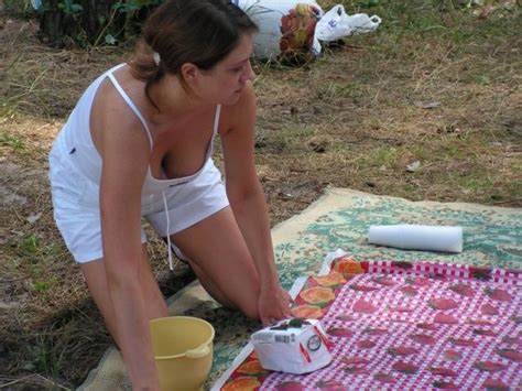 What A Nice Picnic Look Down Her Blouse Luscious Hentai Manga Porn