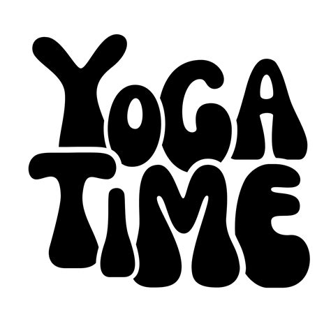 Yoga Time Text Lettering Inscription Yoga Clipart On Transparent