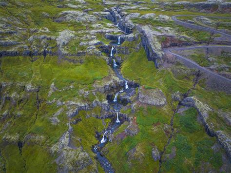 Klifbrekkufossar Falls Eastern Iceland DJI Mavic 3 Pro Cine Fine Art