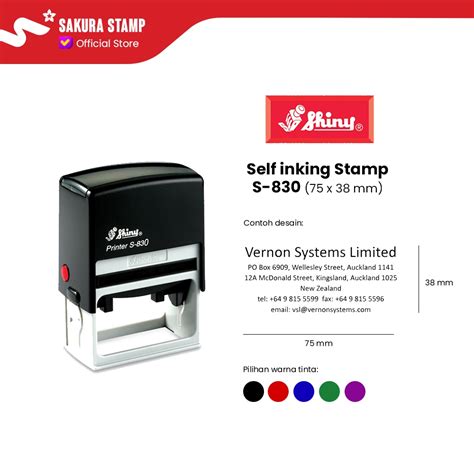 Jual Shiny Self Inking Stamp Stempel Printer S X Mm Indonesia