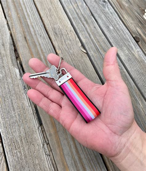Lesbian Pride Flag Keyfob Lesbian Pride Keychain Etsy