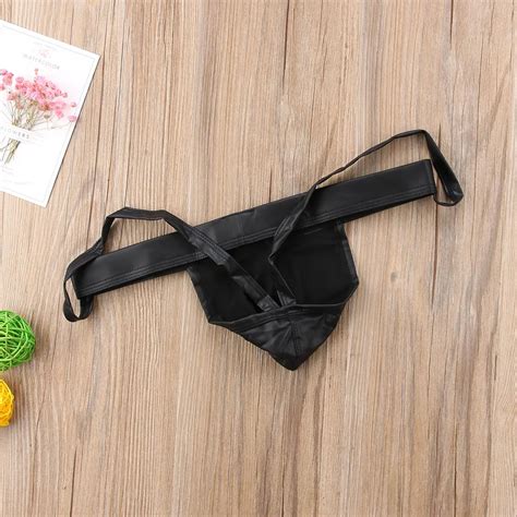 Uveng Lingerie Sexy Panties Men S Briefs Male Thongs Men S Underwear Faux Leather Jockstrap