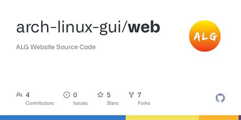 GitHub Arch Linux Gui Web ALG Website Source Code