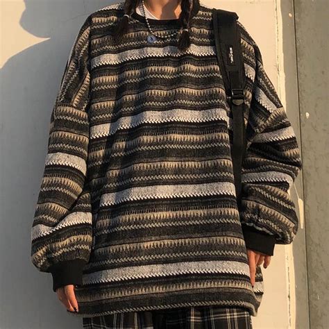 Itgirl Shop Aesthetic Clothing Striped Korean Aesthetic Knit