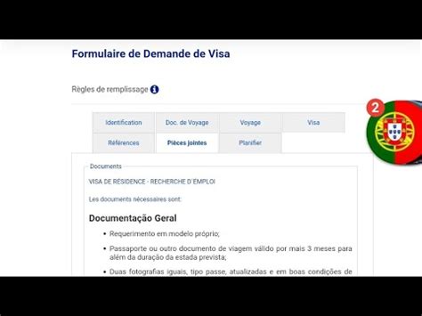 Inscription Formulaire Demande De Visa Portugal