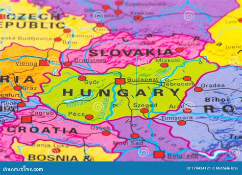 Map of Hungary editorial photo. Image of culture, business - 179434121