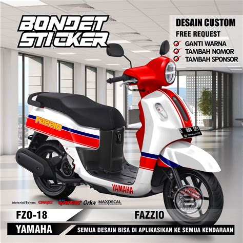 Jual Sticker Motor Decal Yamaha Fazzio Full Body Kode Fzo Shopee