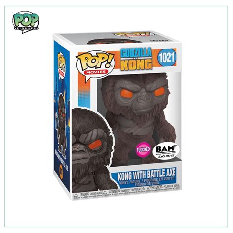 Kong With Battle Axe 1021 Flocked Funko Pop Godzilla Vs Kong Bam