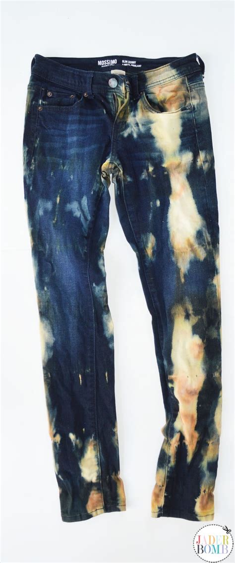 Tea Stained Bleached Blue Jeans Bleach Jeans Diy Bleached Jeans Dye Jeans