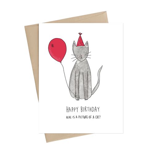 Printable Cat Birthday Card Printable Templates Free