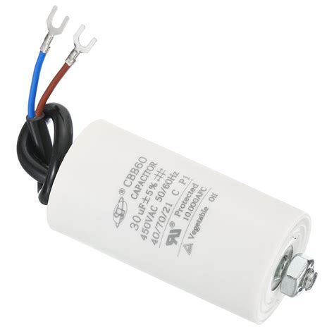 Uxcell CBB60 30uF Run Capacitor AC450V 2 Wires 50 60Hz Cylinder With