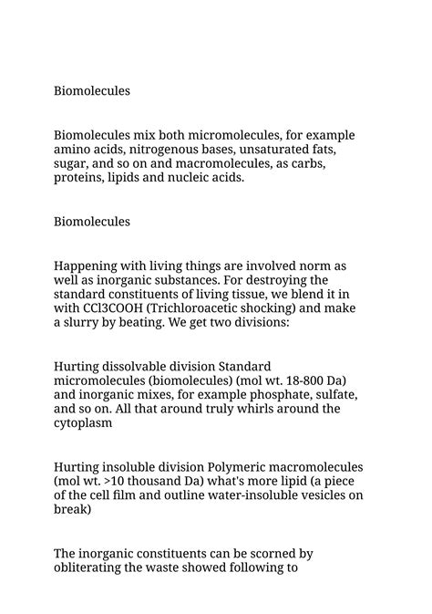 Biomolecules Notes Pdf 2