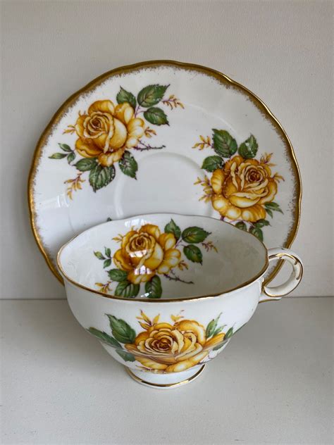 Vintage Adderley Fine Bone China Cup And Saucer Etsy