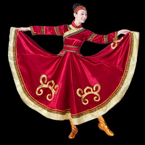 Купить Национальный костюм Монгольский танец одежда женское меньшинство ...