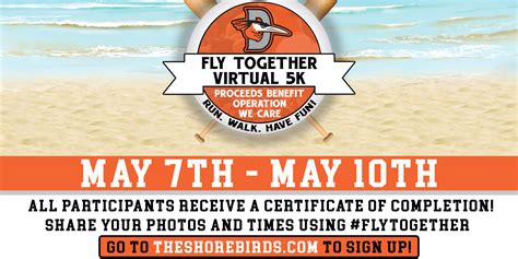 Delmarva Shorebirds Announce Inaugural Fly Together Virtual 5K | Shorebirds