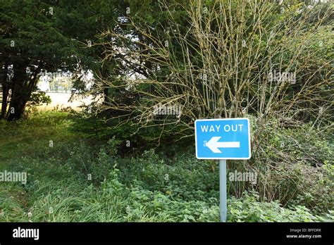 Way Out Sign Stock Photo Alamy