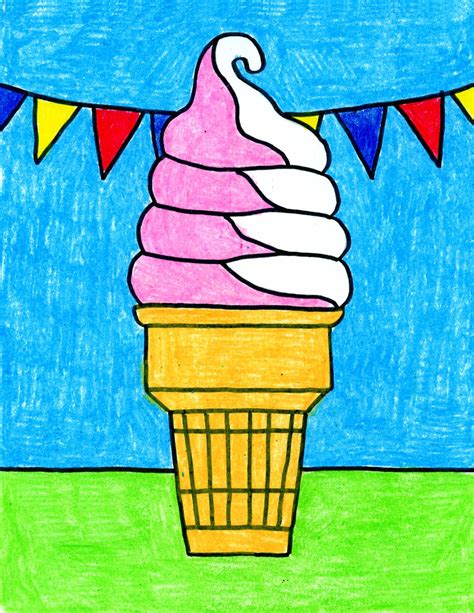 ice cream cone drawing 1